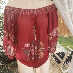 Sheer off shoulder top